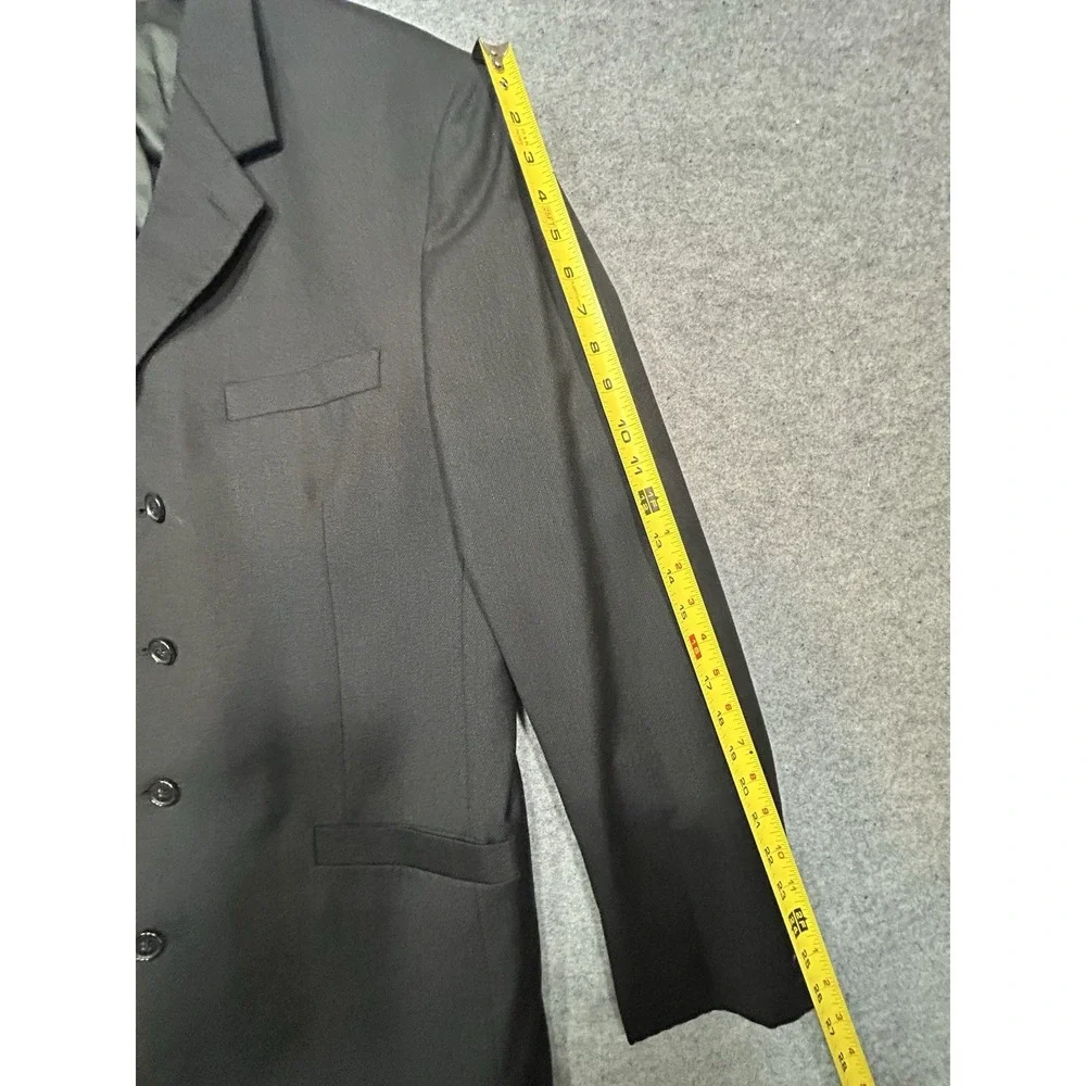 Riserva Dillard Men's Wool Blazer Suit Jacket Black Made in Italy 41L